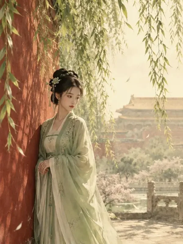 穿成宫女的第七天竖版剧照封面，穿越重生题材短剧