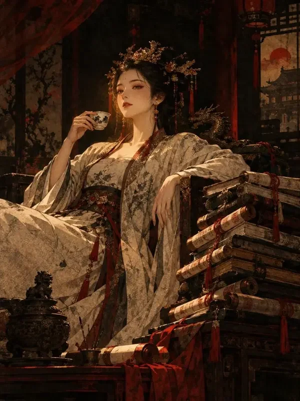 皇后她只想退休竖版剧照封面，宫斗题材短剧